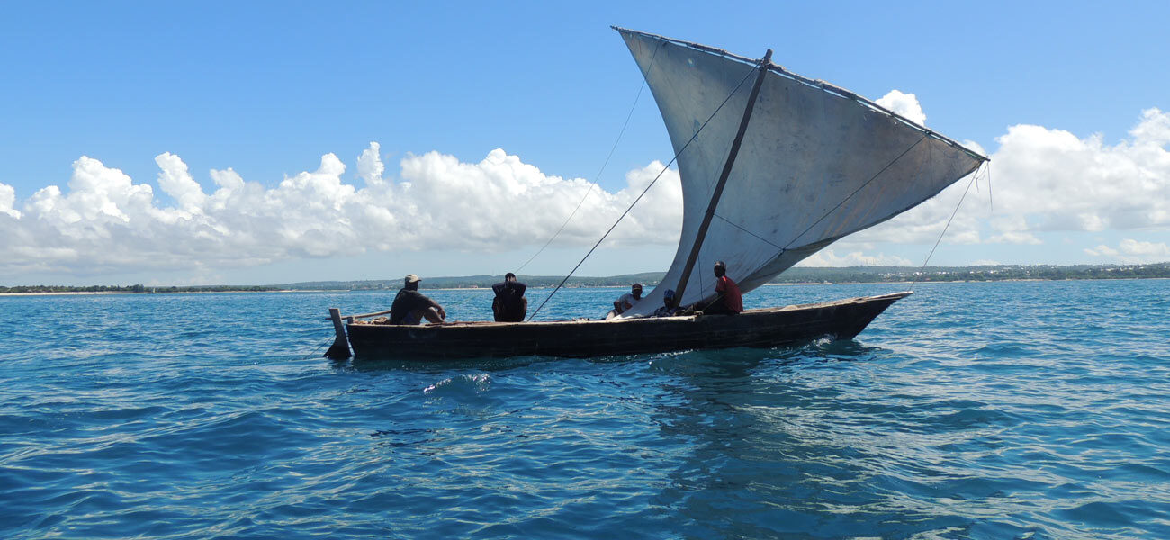 A traditional dhow on the water